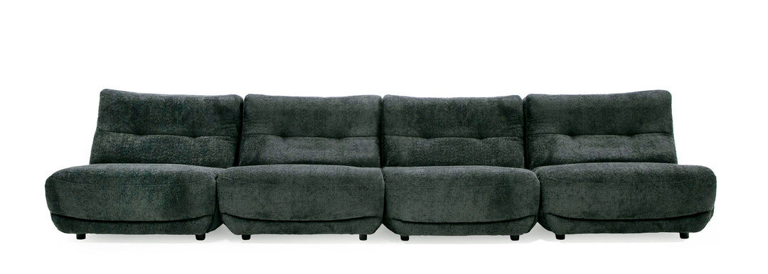 Basil  Modern Dark Grey Fabric Large Electric Recliner Chair