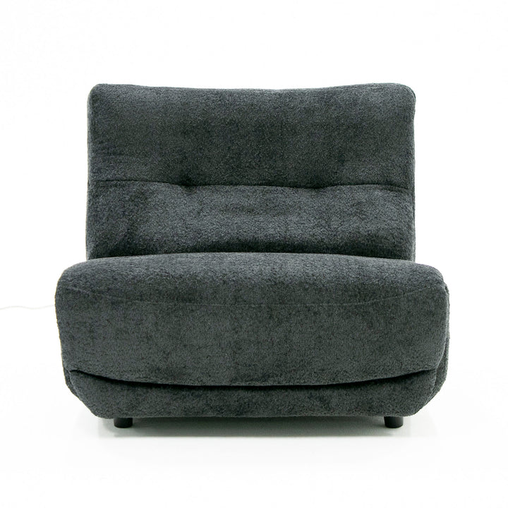 Basil  Modern Dark Grey Fabric Large Electric Recliner Chair
