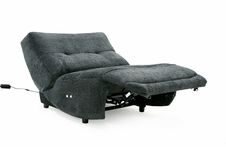 Basil - Modern Dark Grey Fabric Large Electric Recliner Chair