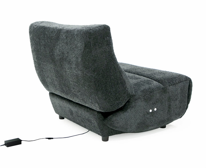 Basil  Modern Dark Grey Fabric Large Electric Recliner Chair