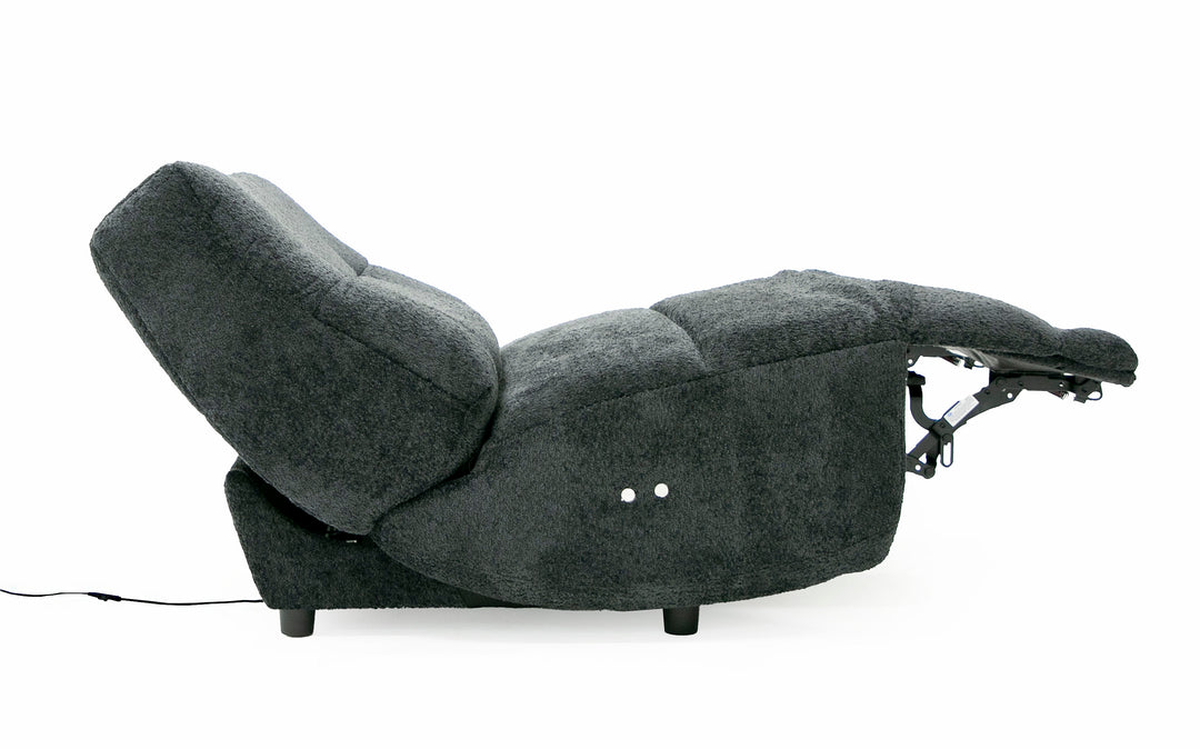 Basil  Modern Dark Grey Fabric Large Electric Recliner Chair