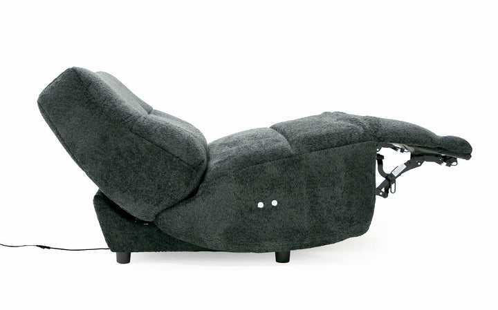 Basil  Modern Dark Grey Fabric Large Electric Recliner Chair