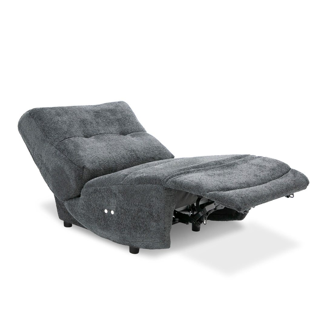 Basil  Modern Dark Grey Fabric Small Electric Recliner Chair