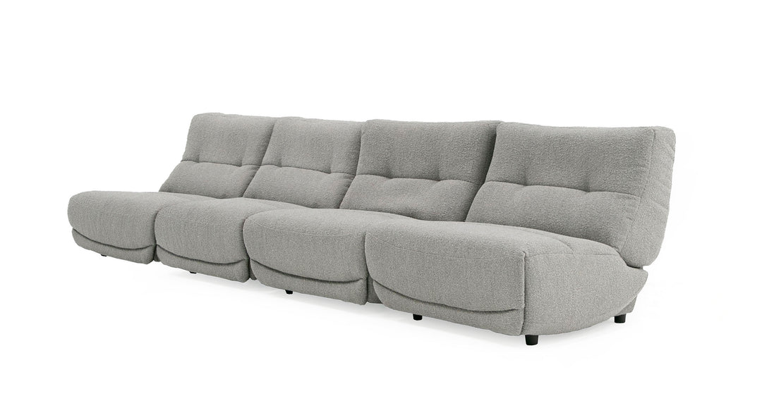 Basil - Modern Grey Fabric Large Electric Recliner Chair