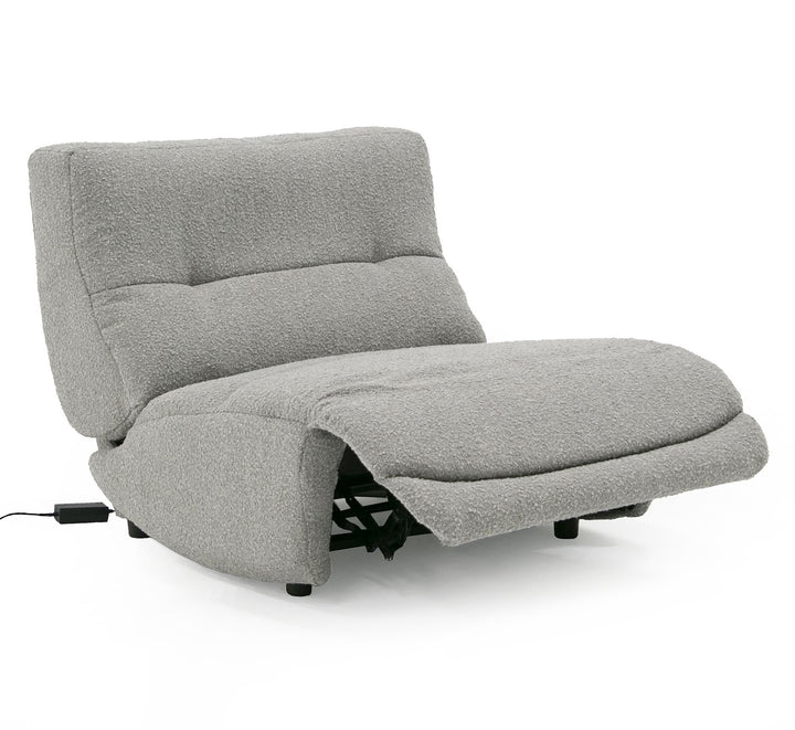 Basil - Modern Grey Fabric Large Electric Recliner Chair