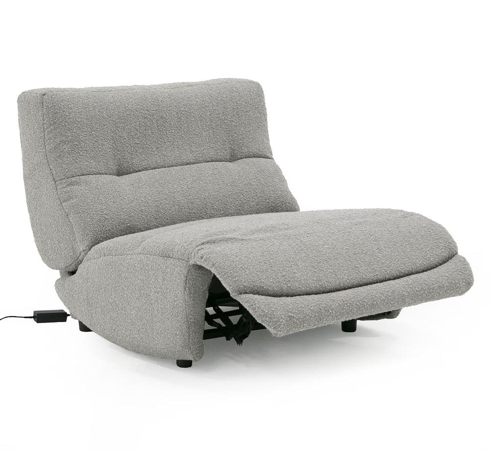 Basil - Modern Grey Fabric Large Electric Recliner Chair - View 8