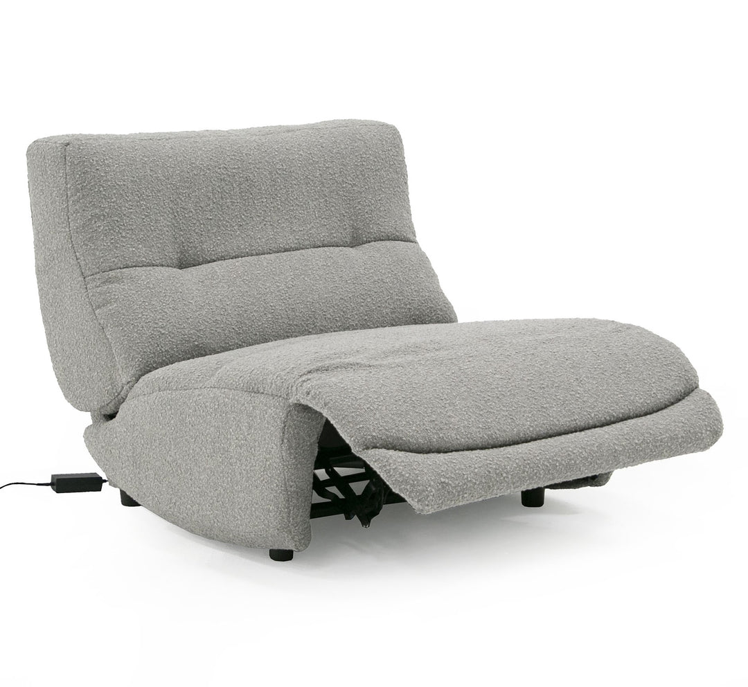 Basil - Modern Grey Fabric Large Electric Recliner Chair