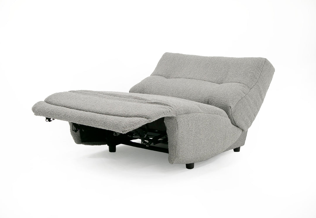 Basil - Modern Grey Fabric Large Electric Recliner Chair