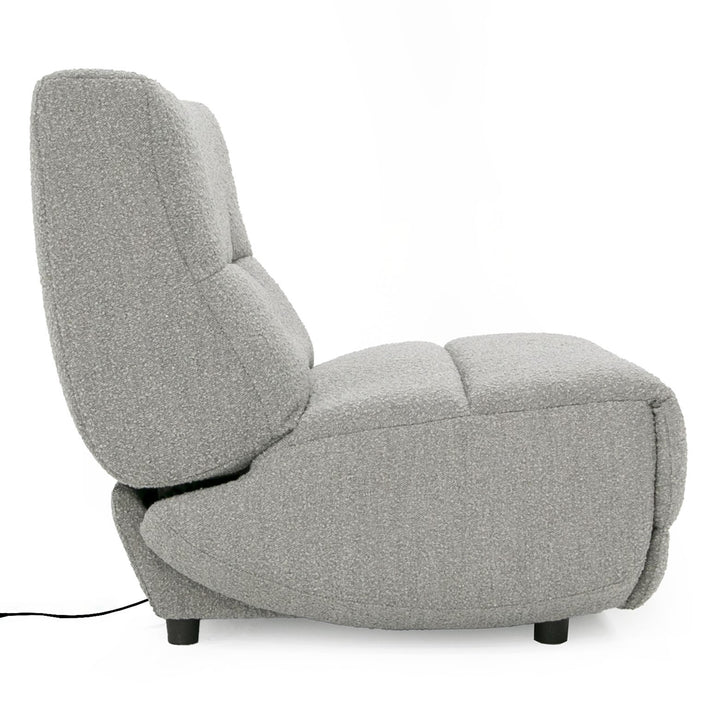 Basil - Modern Grey Fabric Large Electric Recliner Chair