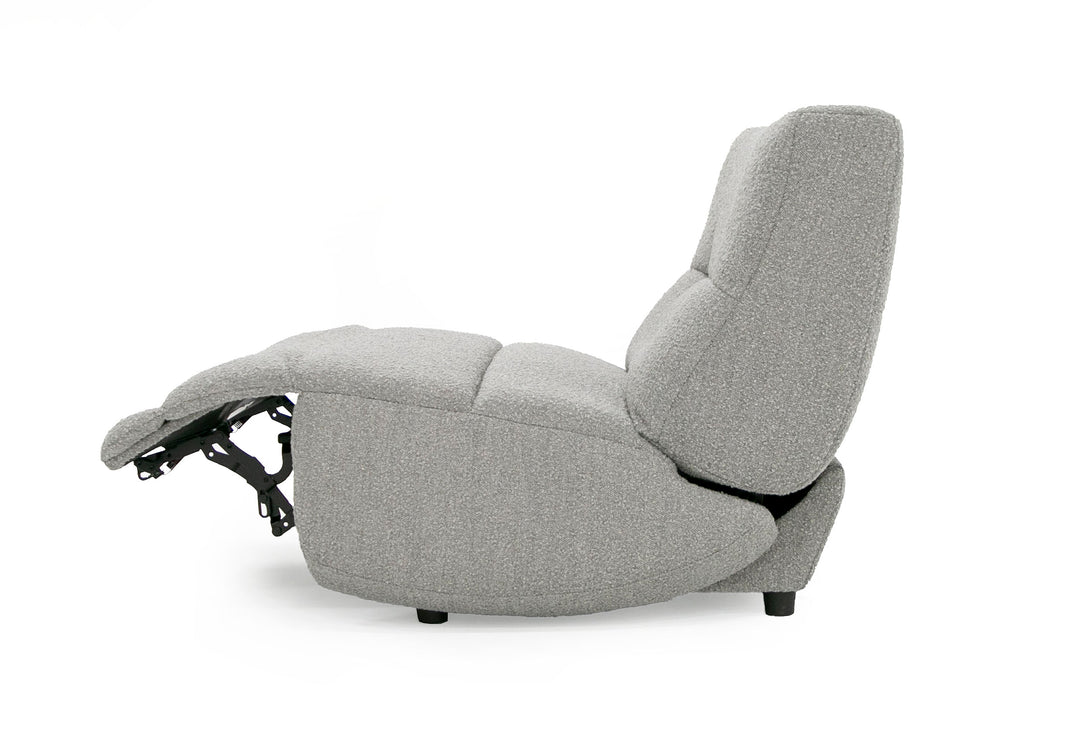 Basil - Modern Grey Fabric Large Electric Recliner Chair