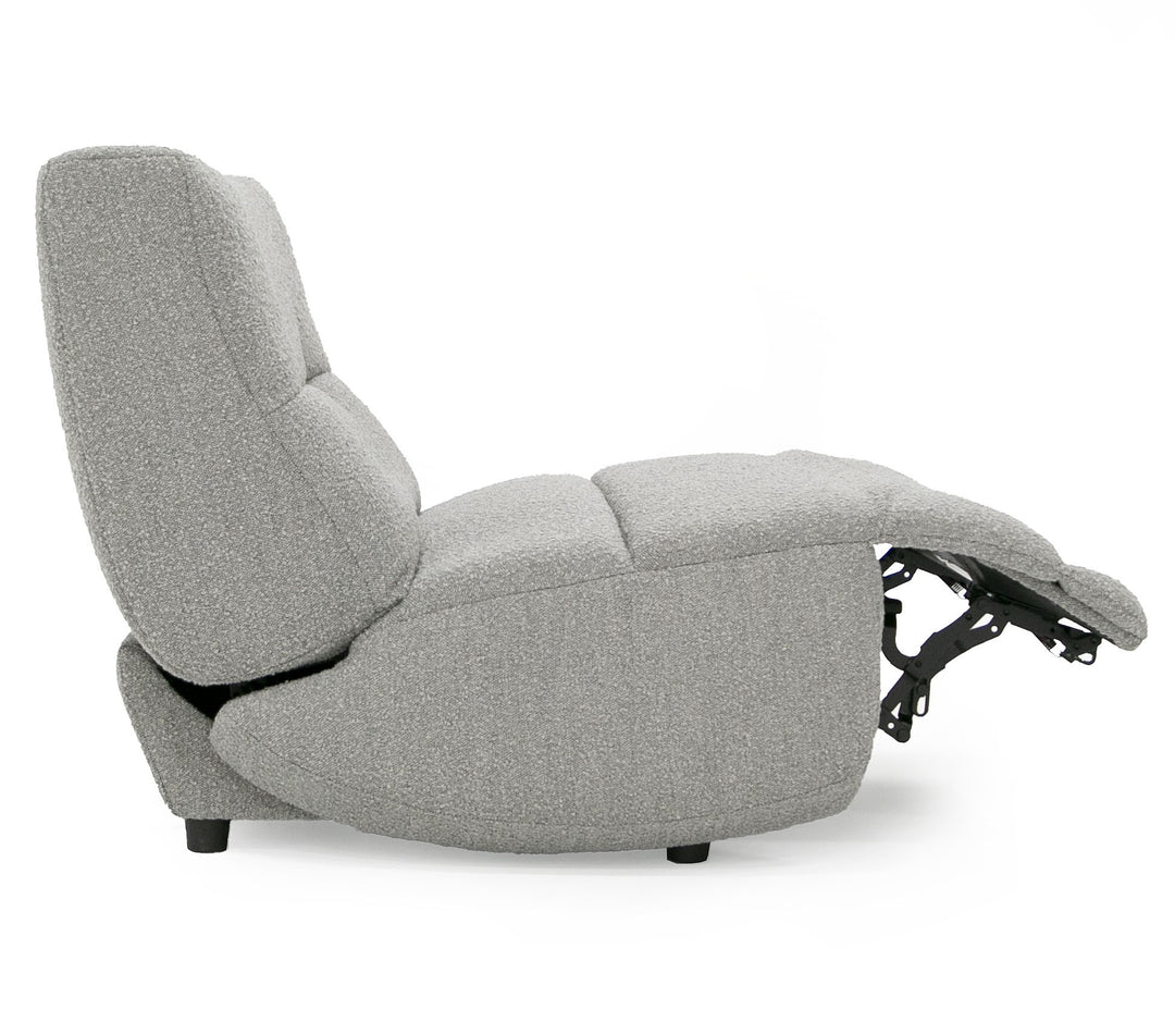 Basil - Modern Grey Fabric Large Electric Recliner Chair
