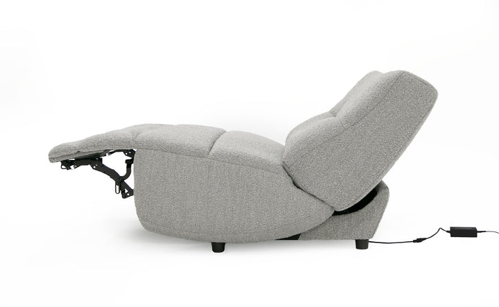 Basil - Modern Grey Fabric Large Electric Recliner Chair