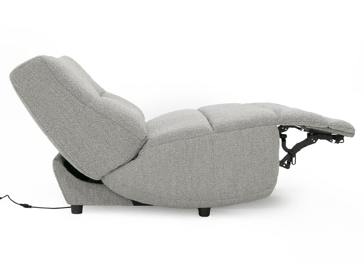 Basil - Modern Grey Fabric Large Electric Recliner Chair