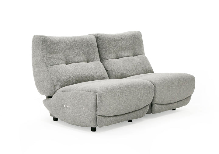 Basil  Modern Grey Fabric Small Electric Recliner Chair