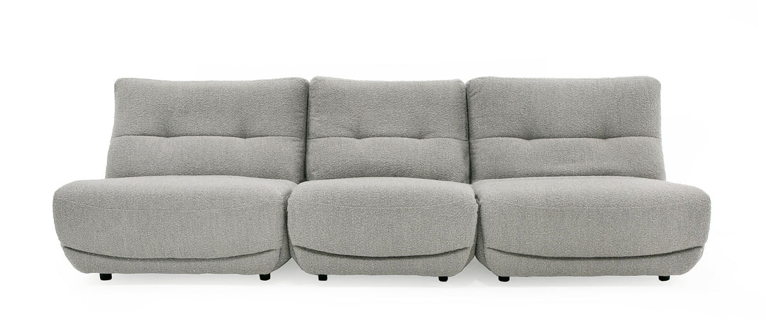 Basil - Modern Grey Fabric Small Electric Recliner Chair