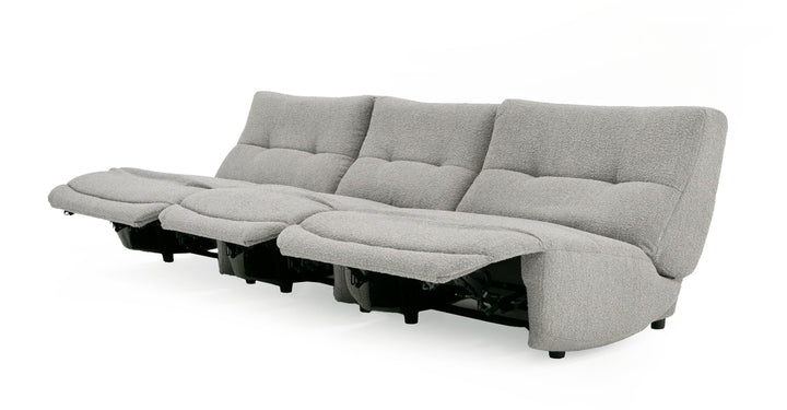 Basil  Modern Grey Fabric Small Electric Recliner Chair