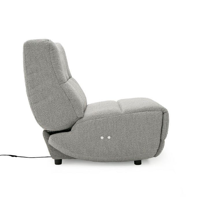 Basil  Modern Grey Fabric Small Electric Recliner Chair