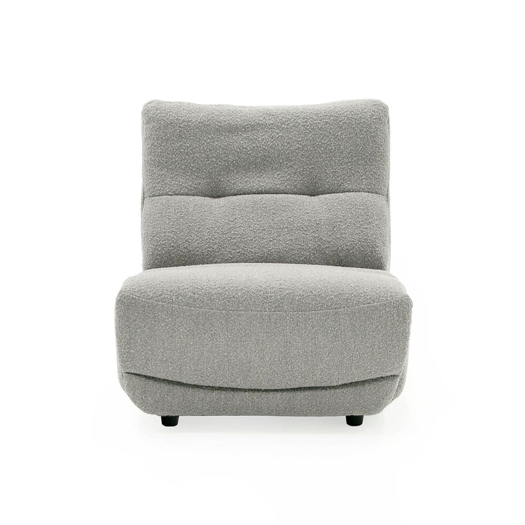 Basil  Modern Grey Fabric Small Electric Recliner Chair