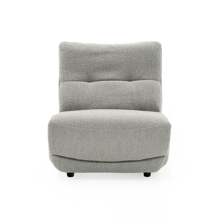 Basil  Modern Grey Fabric Small Electric Recliner Chair