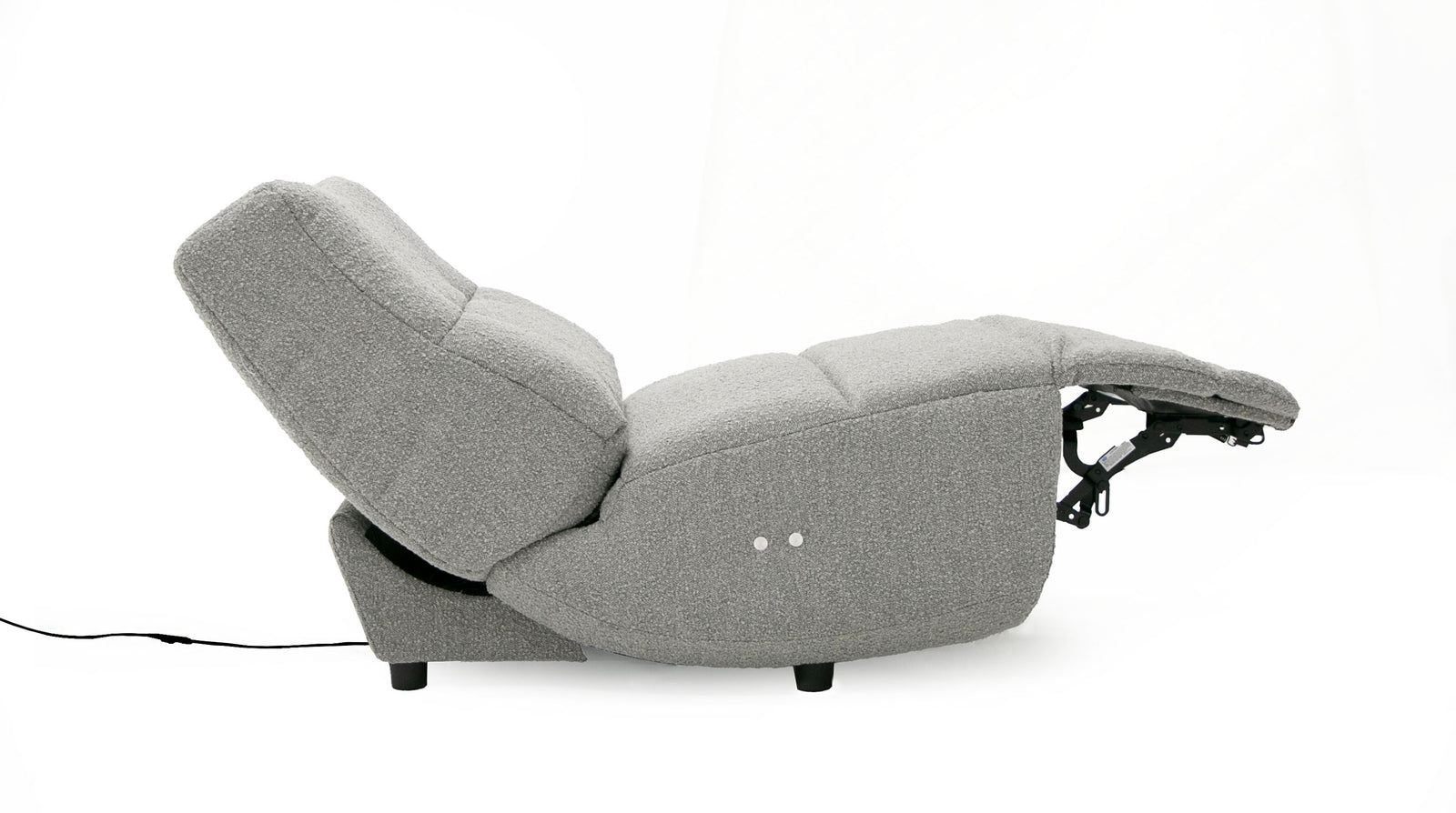 Basil - Modern Grey Fabric Small Electric Recliner Chair
