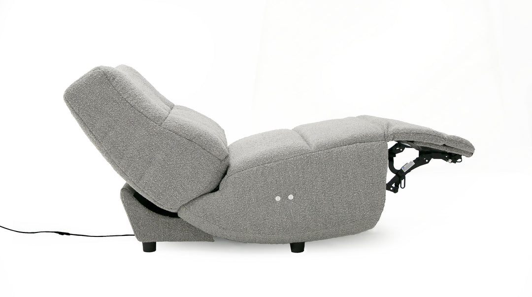 Basil  Modern Grey Fabric Small Electric Recliner Chair