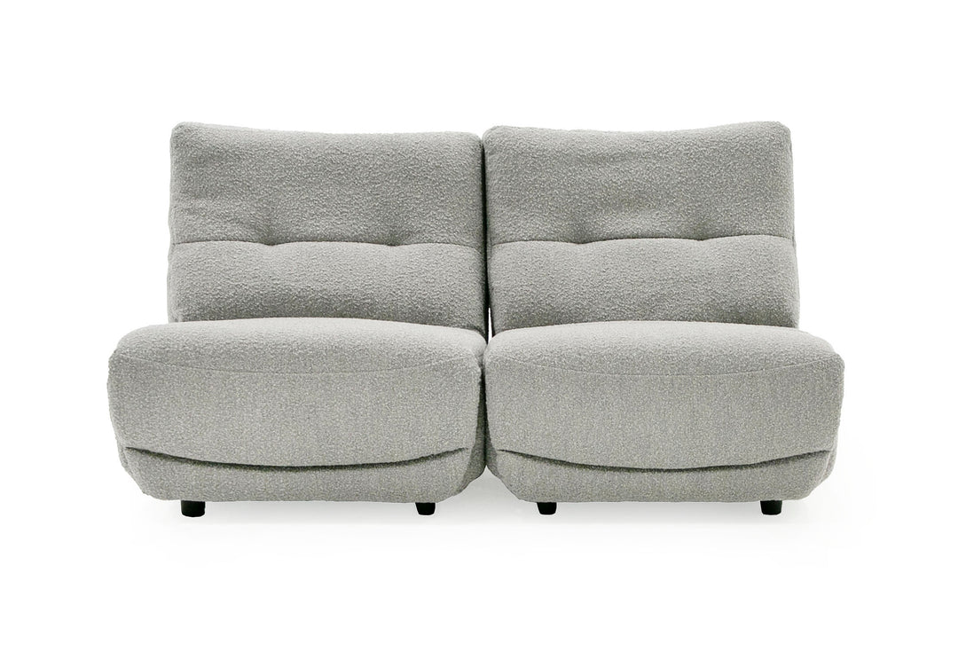 Basil  Modern Grey Fabric Small Electric Recliner Chair