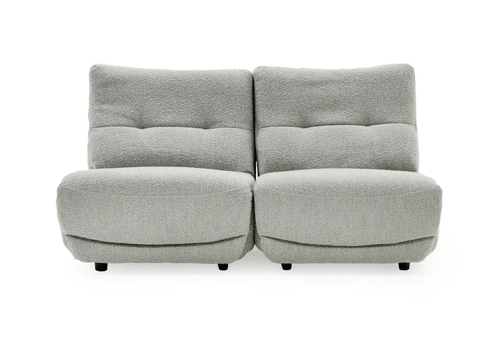 Basil - Modern Grey Fabric Small Electric Recliner Chair