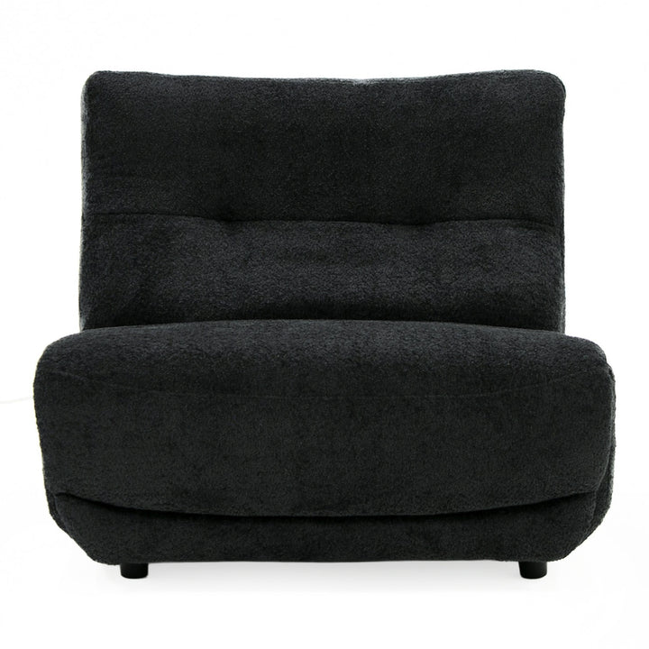 Basil - Modern Dark Grey Fabric Small Electric Recliner Chair