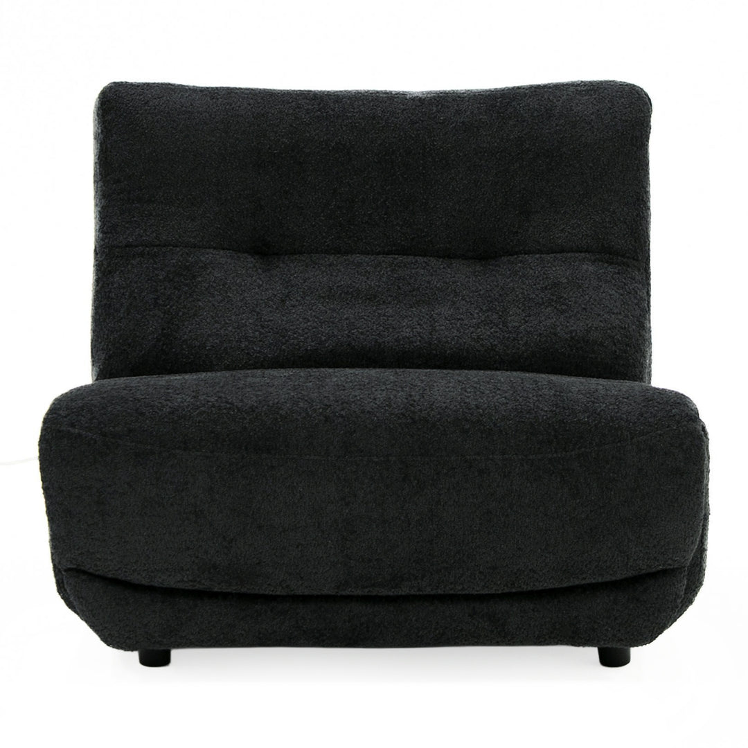 Basil - Modern Dark Grey Fabric Small Electric Recliner Chair