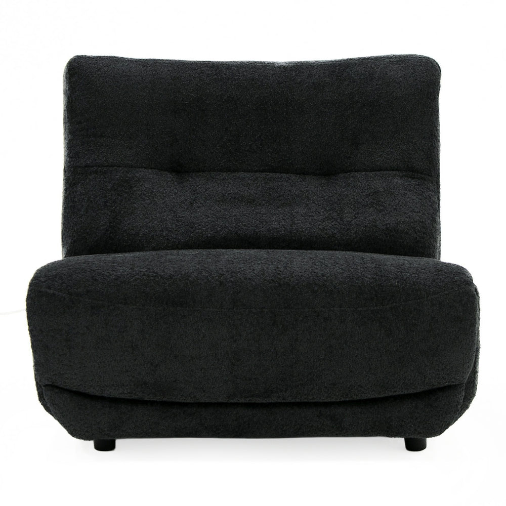 Basil - Modern Dark Grey Fabric Large Electric Recliner Chair - View 5
