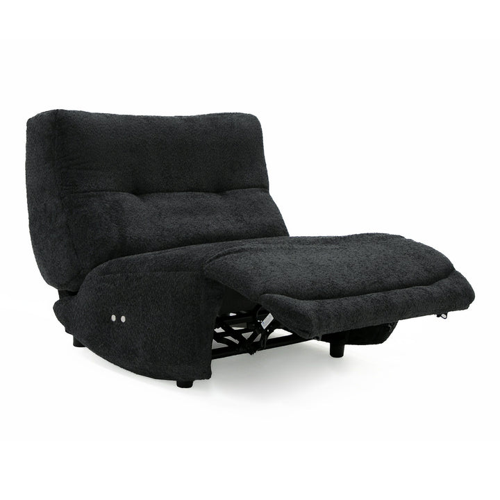 Basil - Modern Dark Grey Fabric Small Electric Recliner Chair