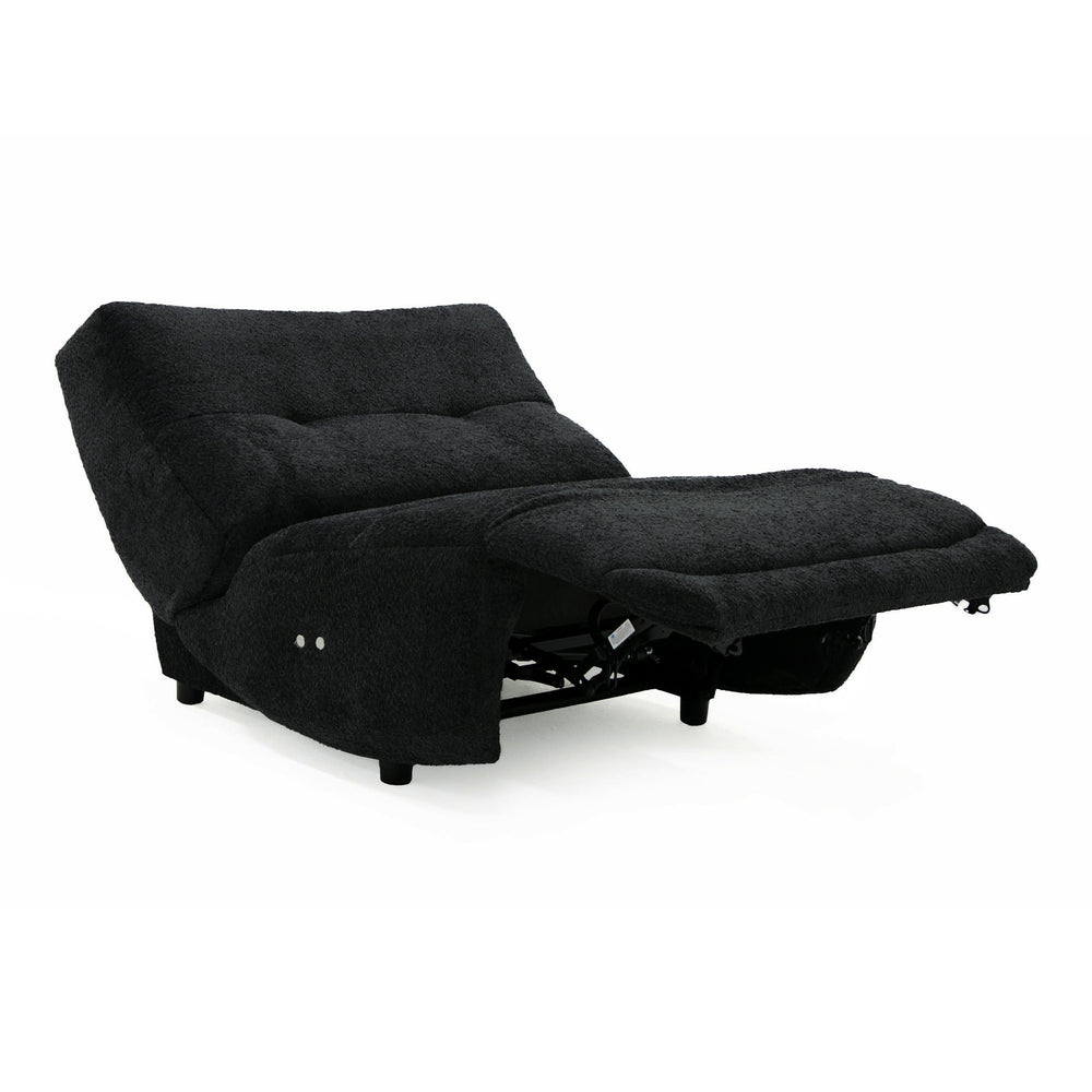 Basil - Modern Dark Grey Fabric Small Electric Recliner Chair - View 8