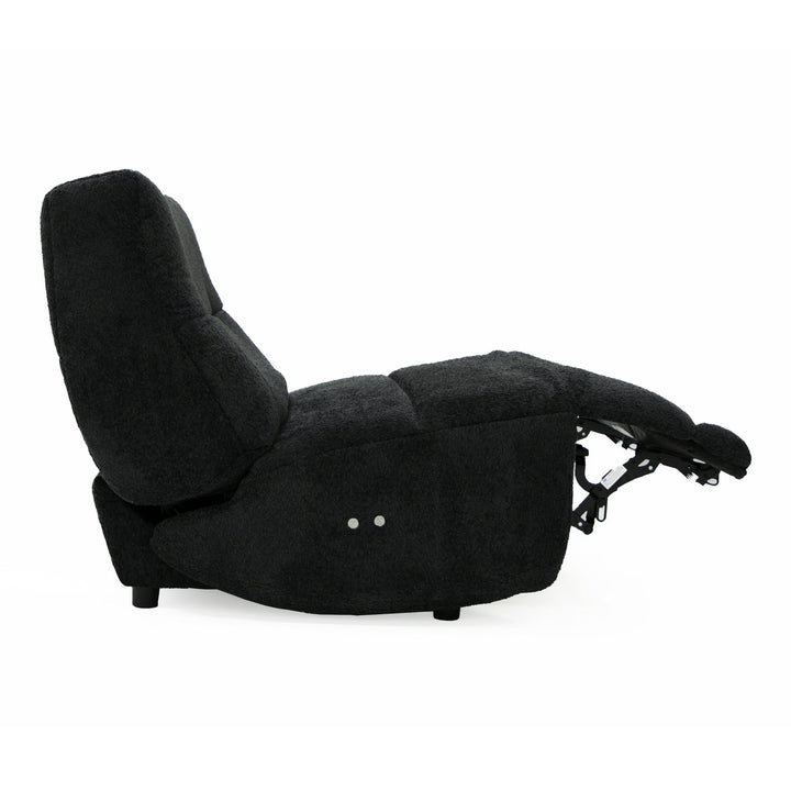 Basil - Modern Dark Grey Fabric Small Electric Recliner Chair