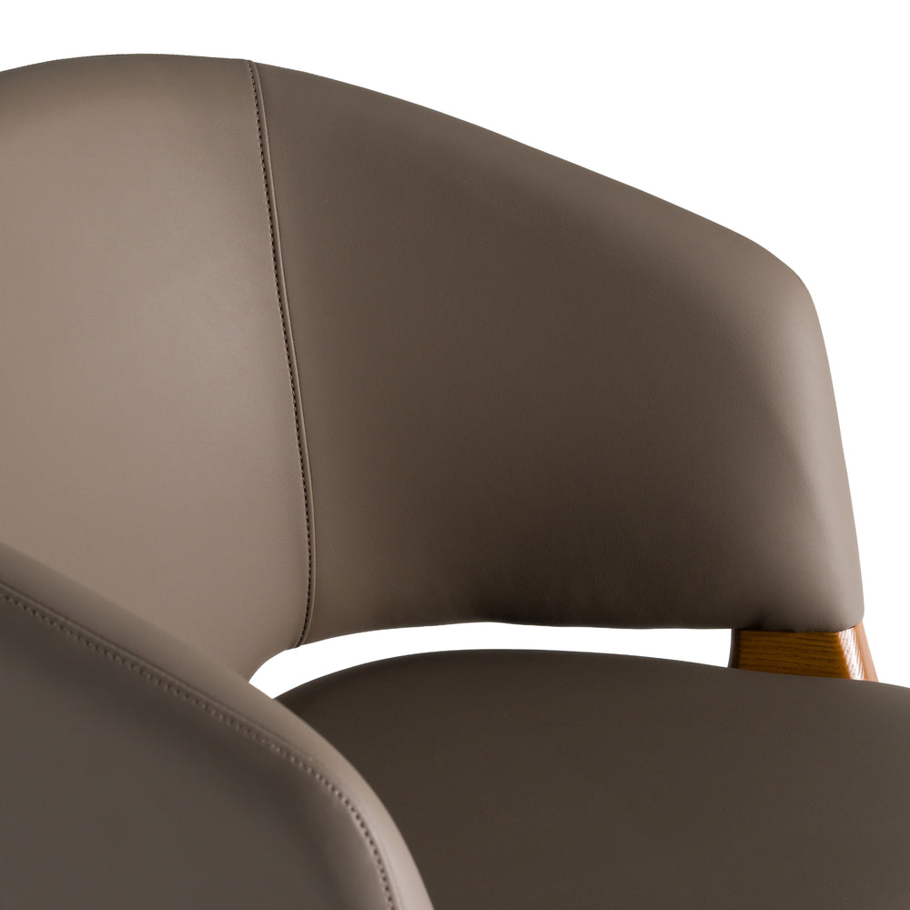 Baskin Brown and Walnut Arm Dining Chair - View 6