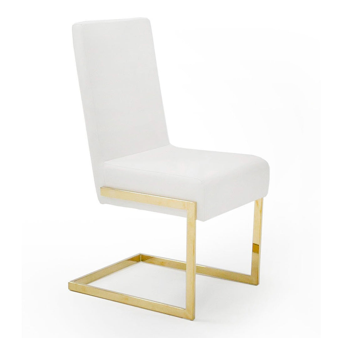 Batavia - Modern White & Gold Dining Chair (Set of 2)