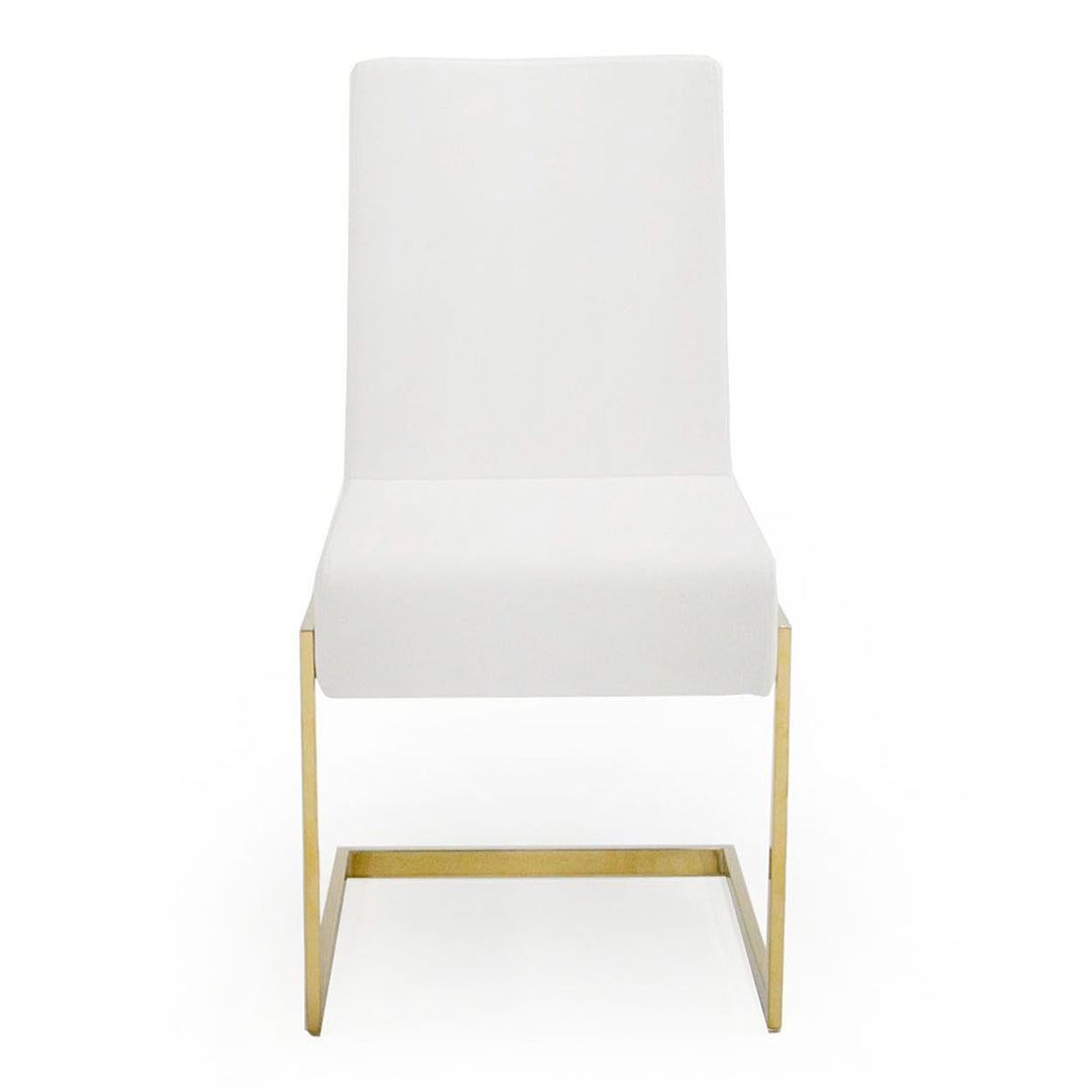 Batavia - Modern White & Gold Dining Chair (Set of 2)