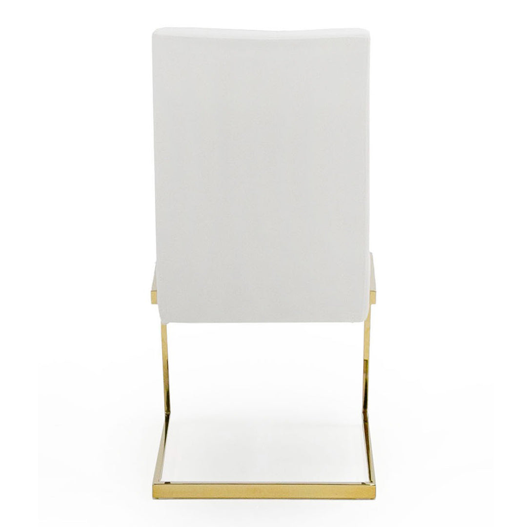 Batavia - Modern White & Gold Dining Chair (Set of 2)