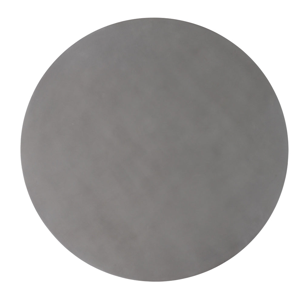 Bateman - Modern Faux Concrete + Walnut Round Dining Table - View 4