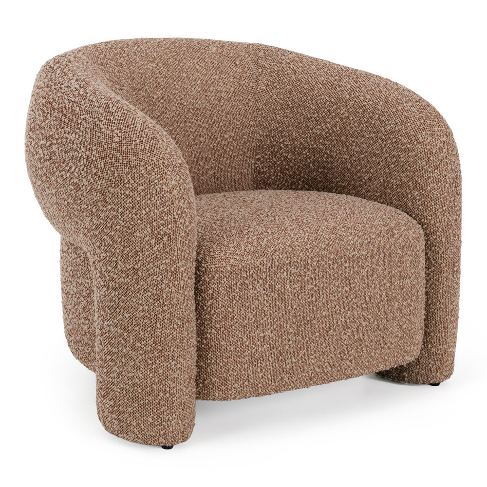 Bates - Modern Brick Fabric Accent Chair + Ottoman - View 4