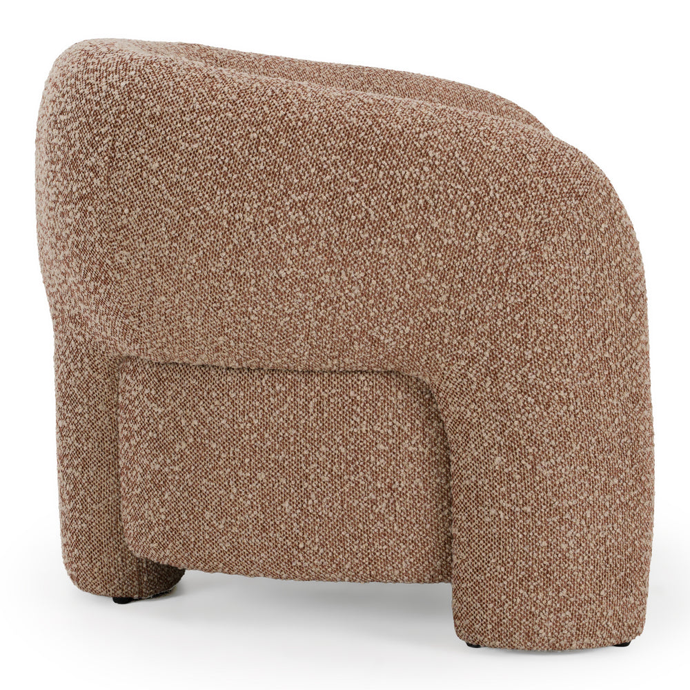Bates - Modern Brick Fabric Accent Chair + Ottoman - View 5