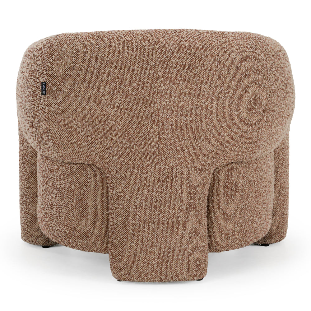 Bates - Modern Brick Fabric Accent Chair + Ottoman - View 7