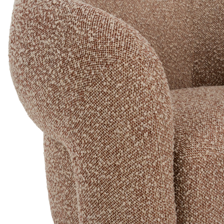Bates - Modern Brick Fabric Accent Chair + Ottoman