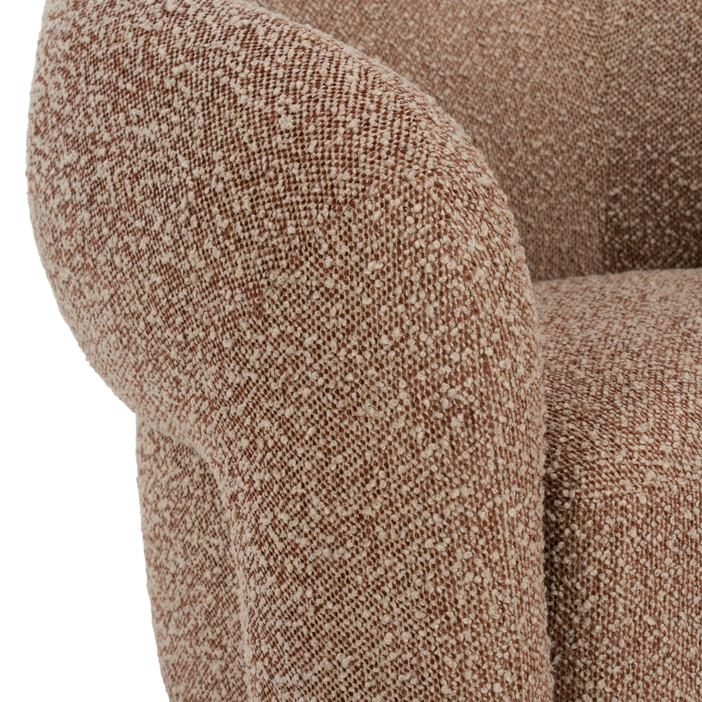 Bates - Modern Brick Fabric Accent Chair + Ottoman - View 8