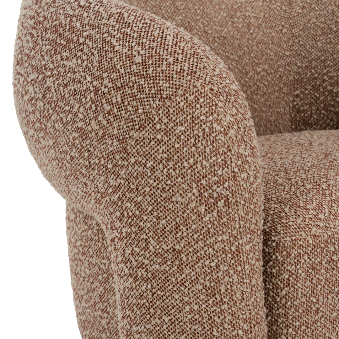 Bates - Modern Brick Fabric Accent Chair + Ottoman