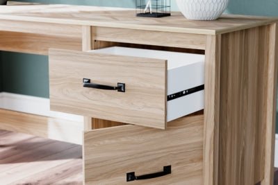 Battelle 60" Home Office Desk - Light Brown Writing Desk modern furniture Contempo Furniture