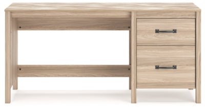 Battelle 60" Home Office Desk - Light Brown Writing Desk modern furniture Contempo Furniture