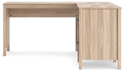 Battelle 60" Home Office Desk with Return - Light Brown Corner Desks modern furniture Contempo Furniture