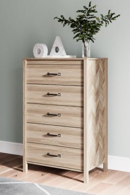 Battelle Chest of Drawers - Light Brown Accent Chest modern furniture Contempo Furniture