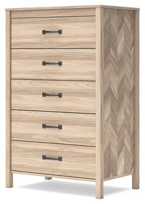 Battelle Chest of Drawers - Light Brown Accent Chest modern furniture Contempo Furniture