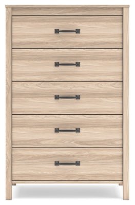 Battelle Chest of Drawers - Light Brown Accent Chest modern furniture Contempo Furniture
